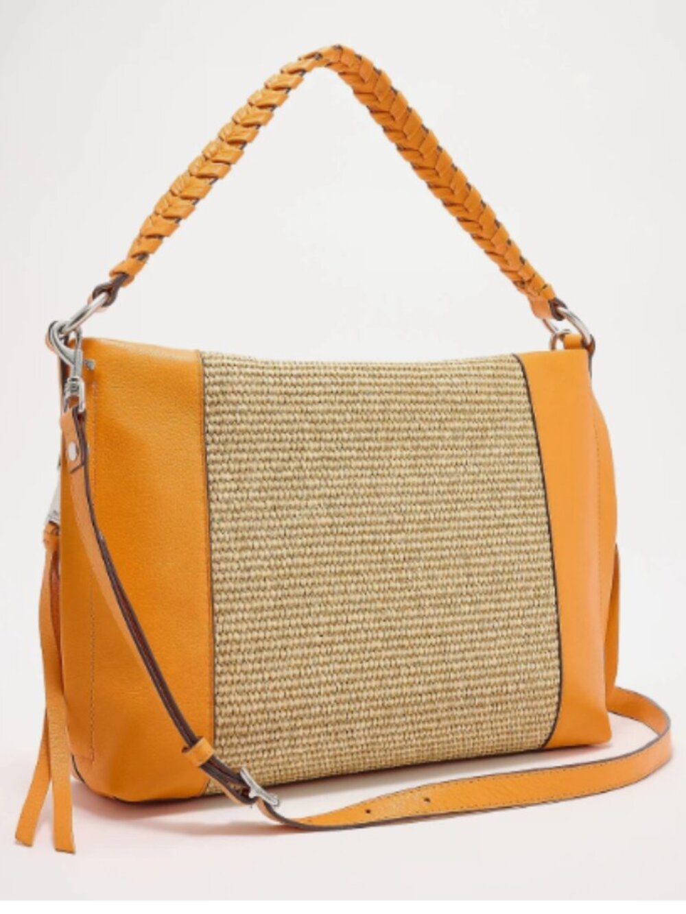 Aimee Kestenberg Chambers Leather Shoulder Bag-Natural Tangy A684483 NEW